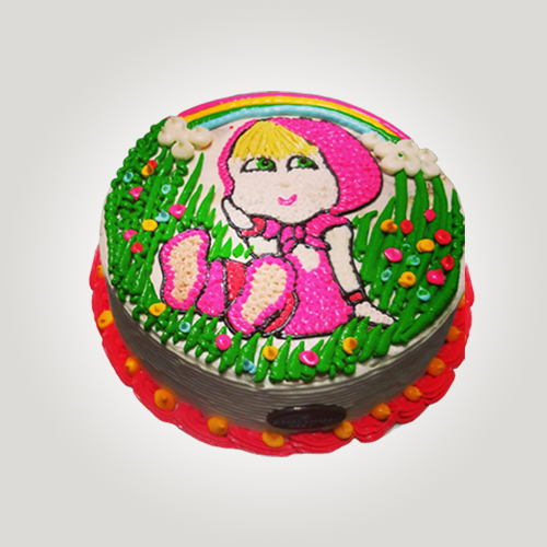 Kue ulang tahun anak animasi Marsha